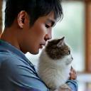 斎藤さんと愛猫コタロウ